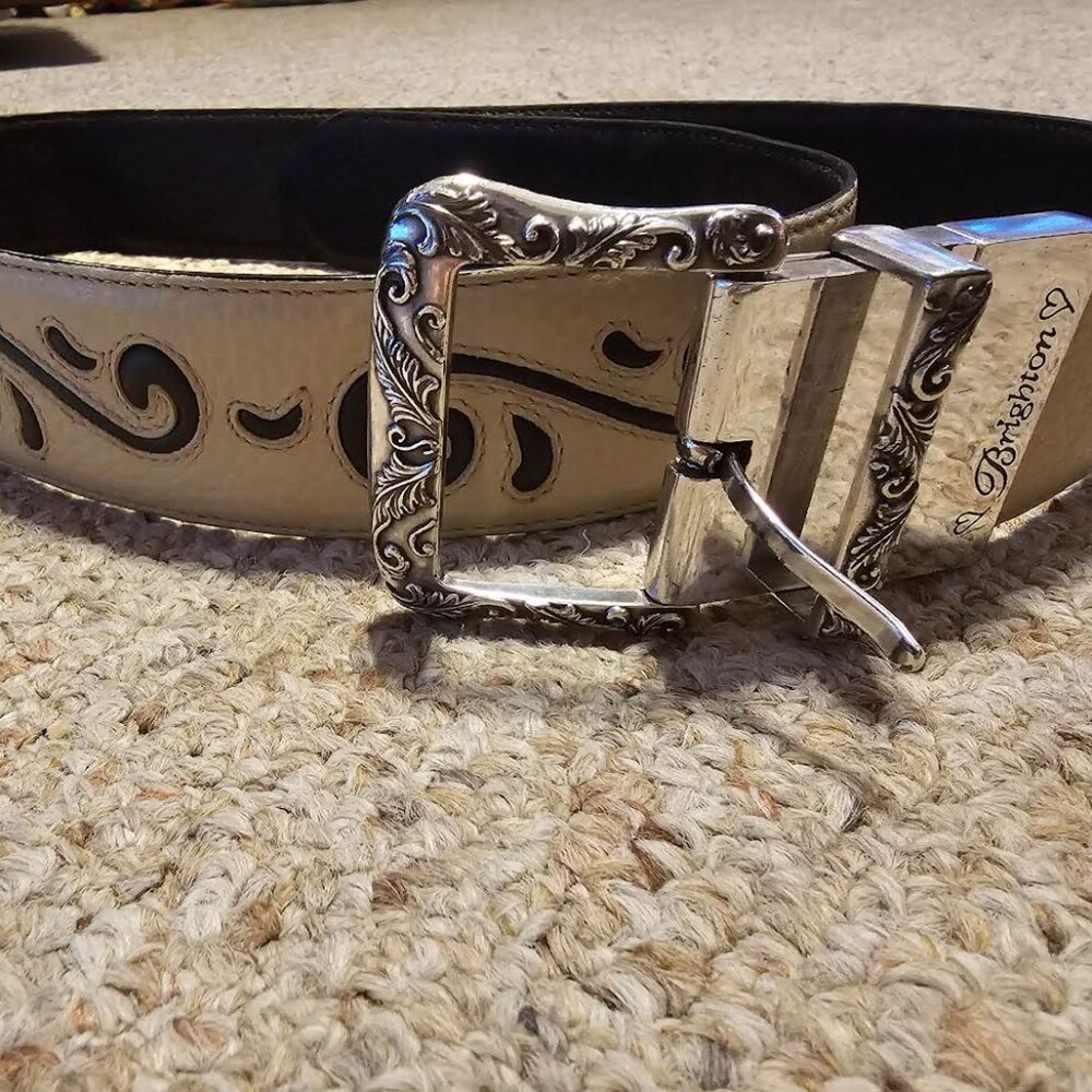 Brighton Dark Brown Leather Reversible Belt LIKE NEW!!